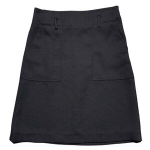 Wilfred‎ Black Mini Skirt Aritzia High Waist Front Pockets Size 6 Workwear Chic